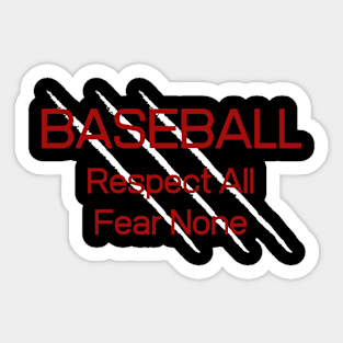 BaseballFear None Sticker